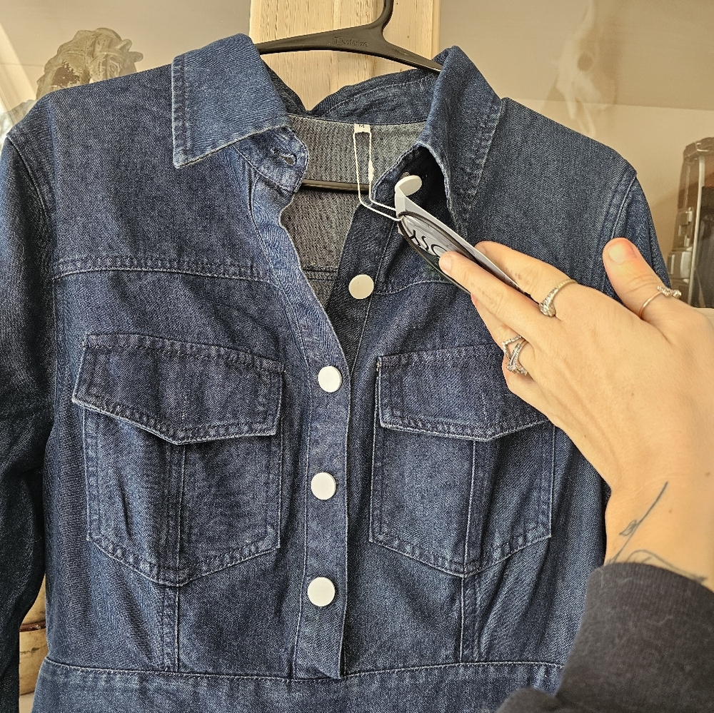 OSROSY Denim Long Sleeve Dress - Picture 9 of 12